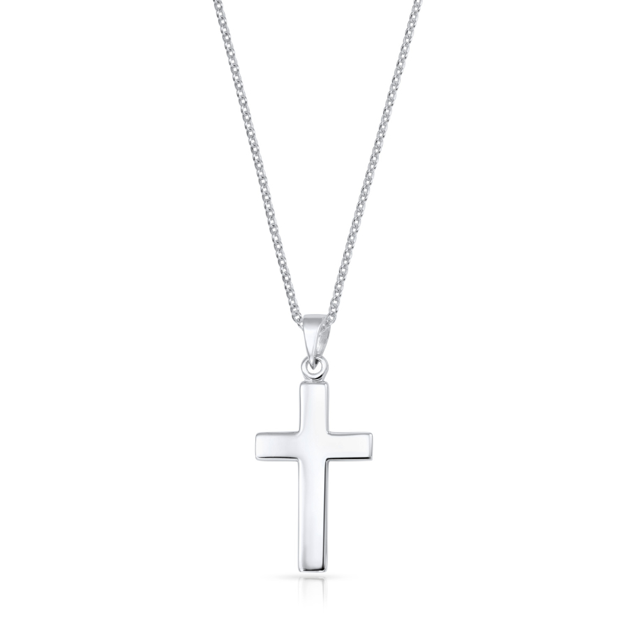 Anhänger Kreuz glanz 24mm Silber 925/000 rhodiniert