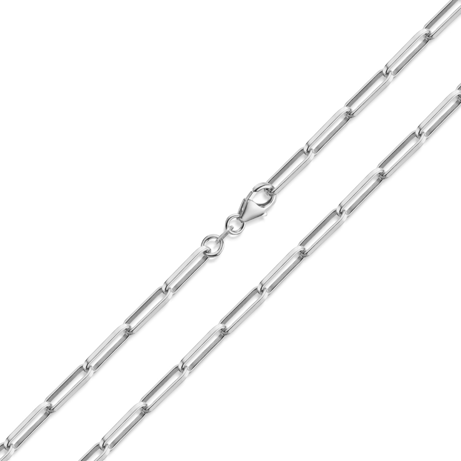 Paperclip Gliederkette 45cm lang Silber 925/000