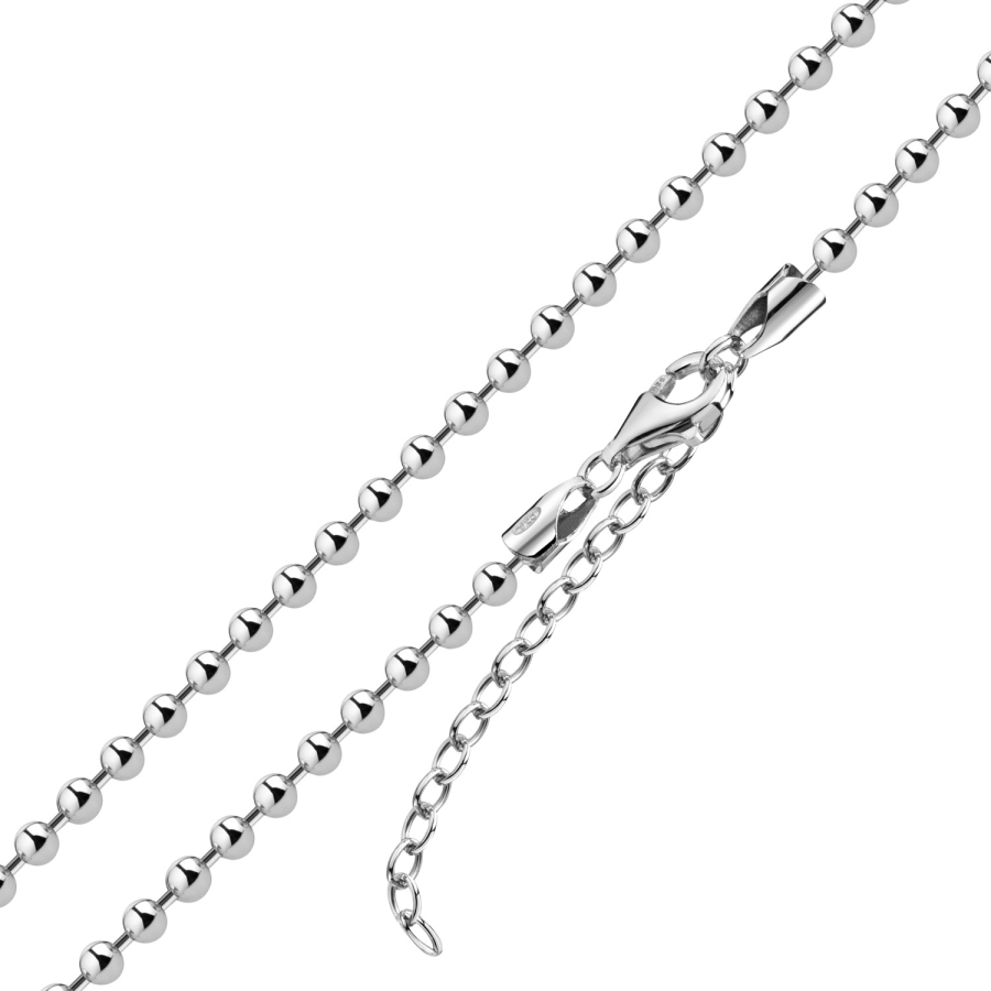 Kugelkette 3mm breit 40+5cm Silber 925/000
