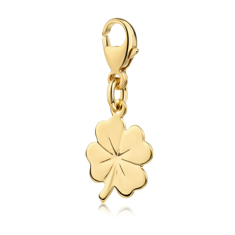 Charm Kleeblatt Silber 925/000 vergoldet