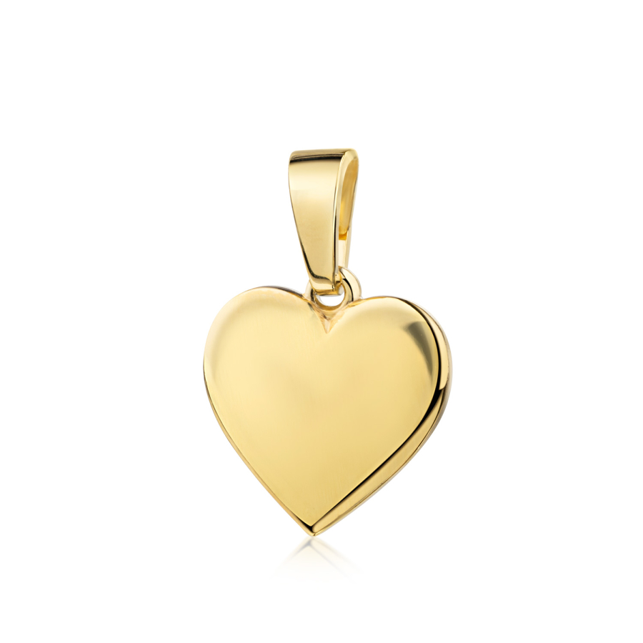 Gravurplatte Herz 10 mm Silber 925/000 vergoldet