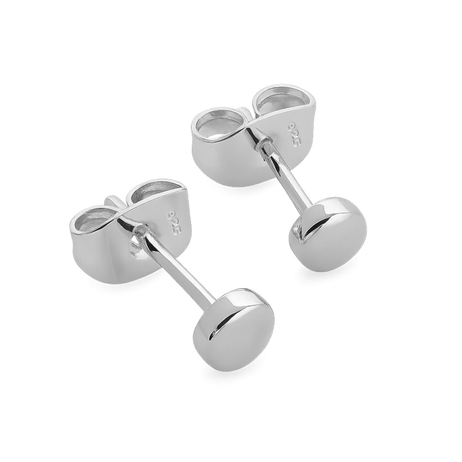 Ohrstecker rund 5mm Silber 925/000