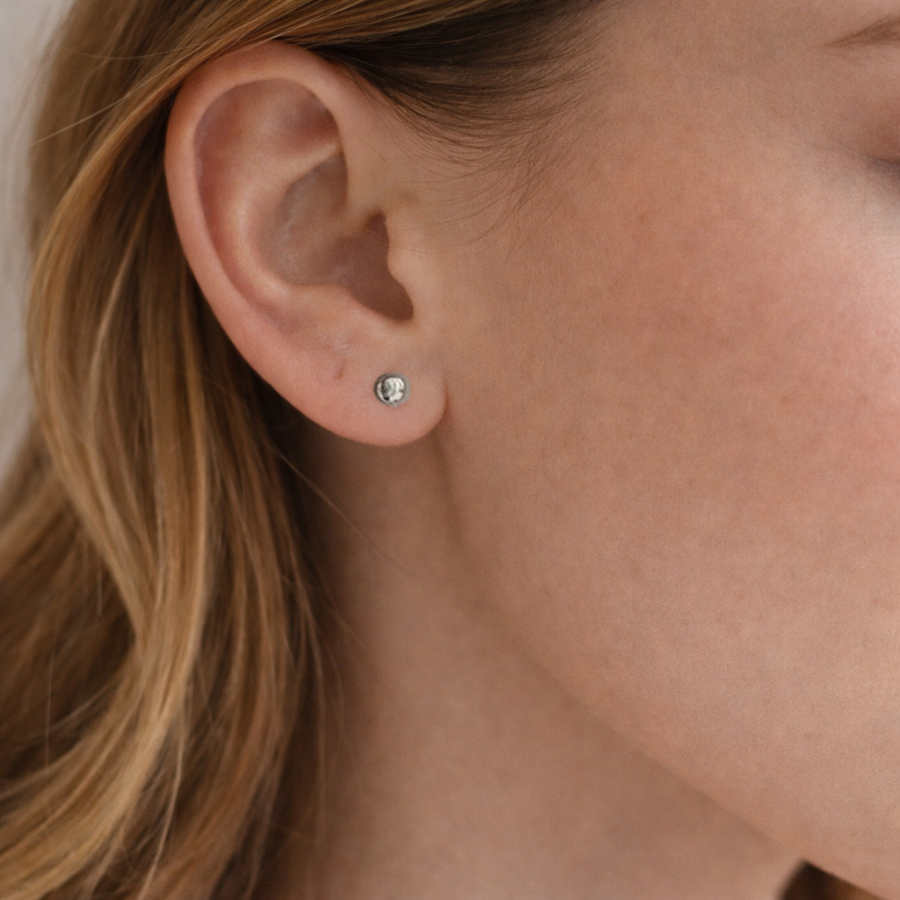 Ohrstecker rund 5mm Silber 925/000