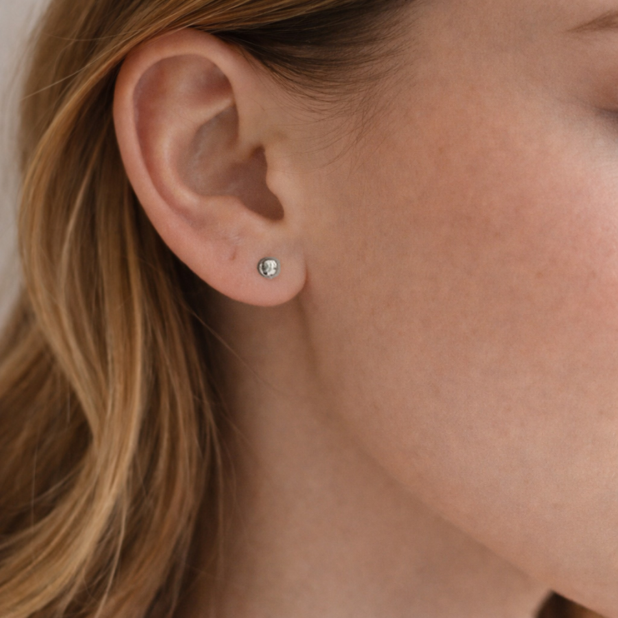 Ohrstecker rund 4mm Silber 925/000