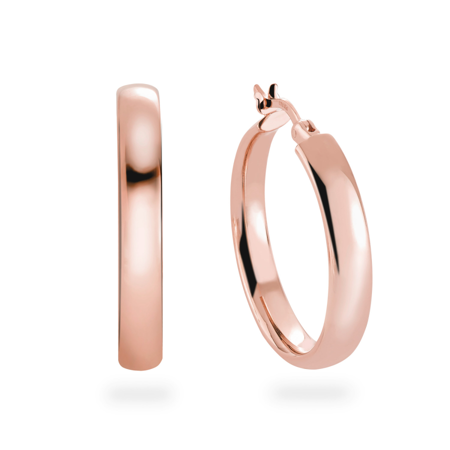 Creolen Ø 25mm Silber 925/000 rosé vergoldet