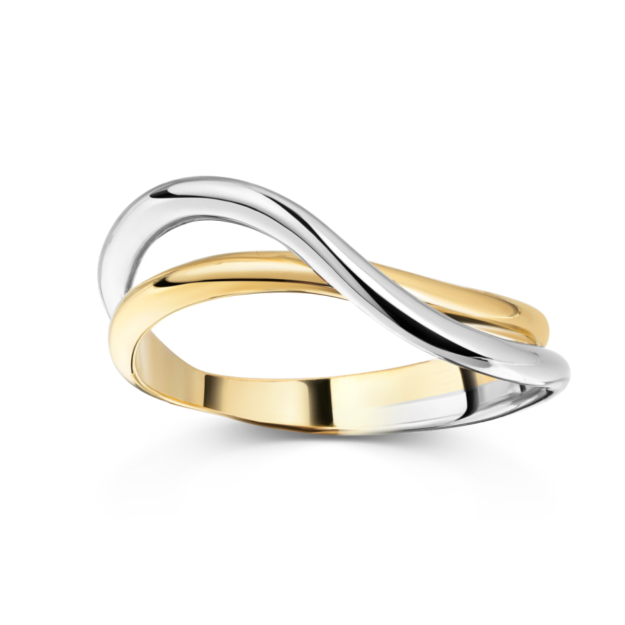 Ring Bicolor Silber 925/000 rhodiniert & vergoldet