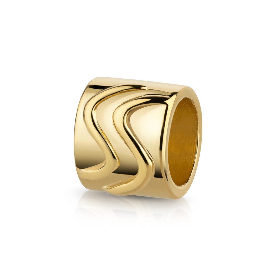 Charm Divider Ø 7mm Silber 925/000 vergoldet