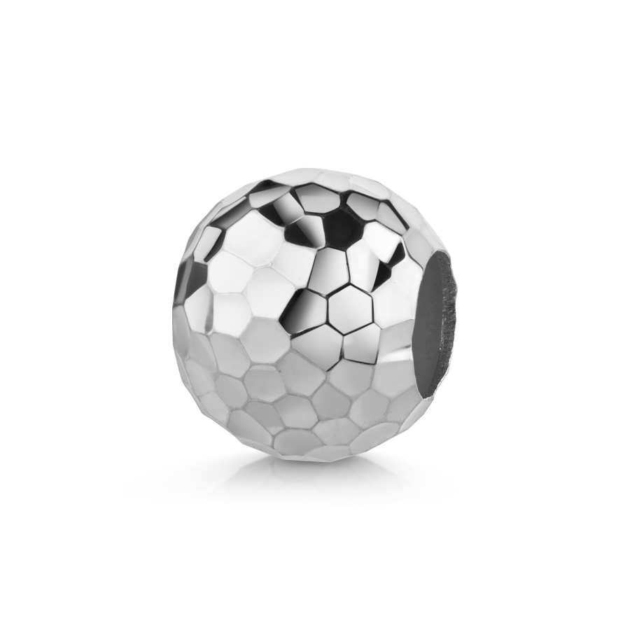 Charm Divider Globe Hammerschlag Ø 8mm Silber 925/000