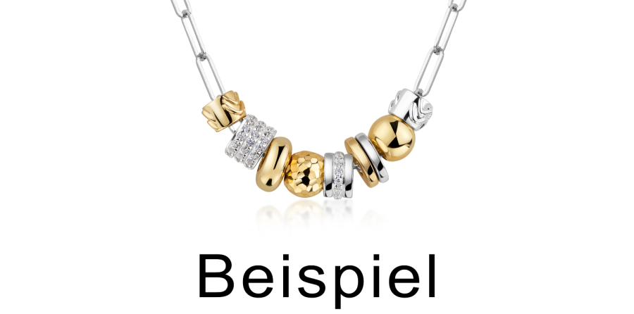 Charm Divider Ø 9,5mm Silber 925/000 vergoldet