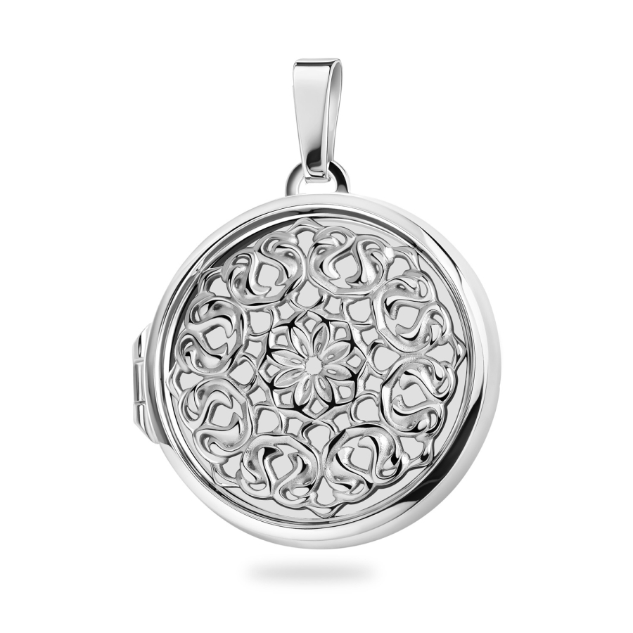 Medaillon Floral Ø21mm Silber 925/000