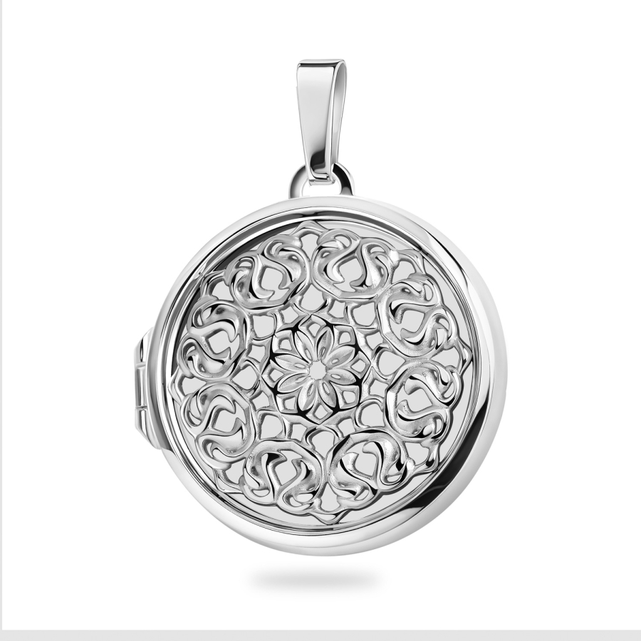 Medaillon Floral Ø21mm Silber 925/000