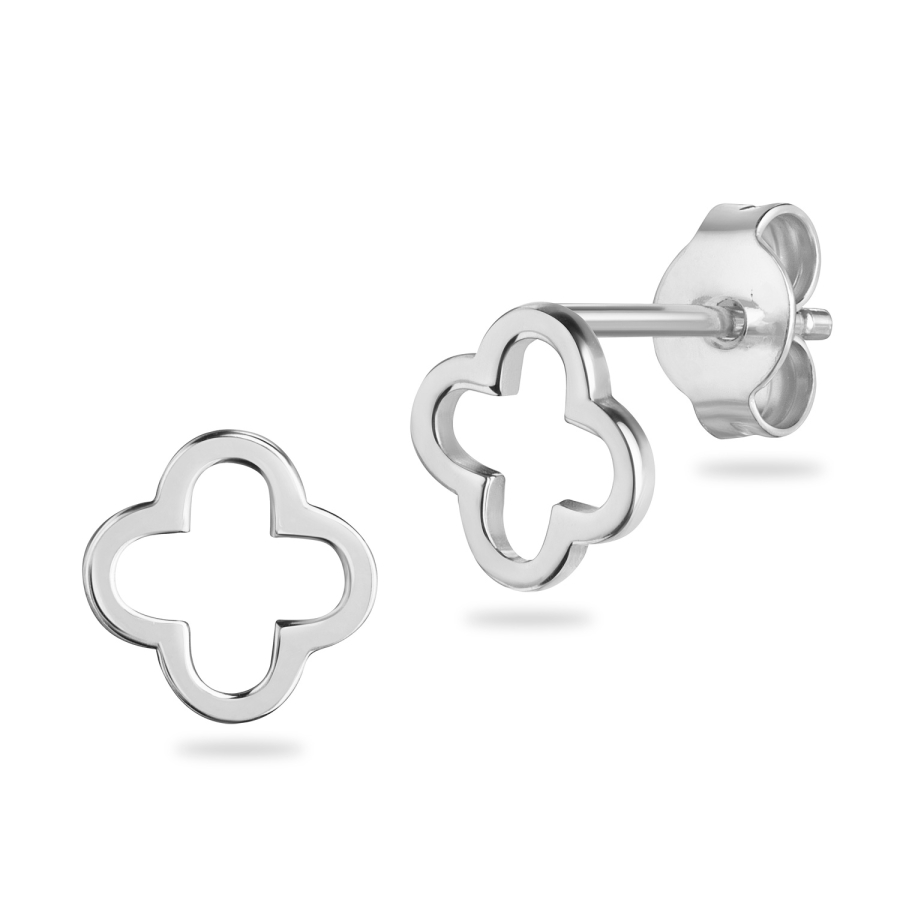 Ohrstecker Kleeblatt Silber 925/000