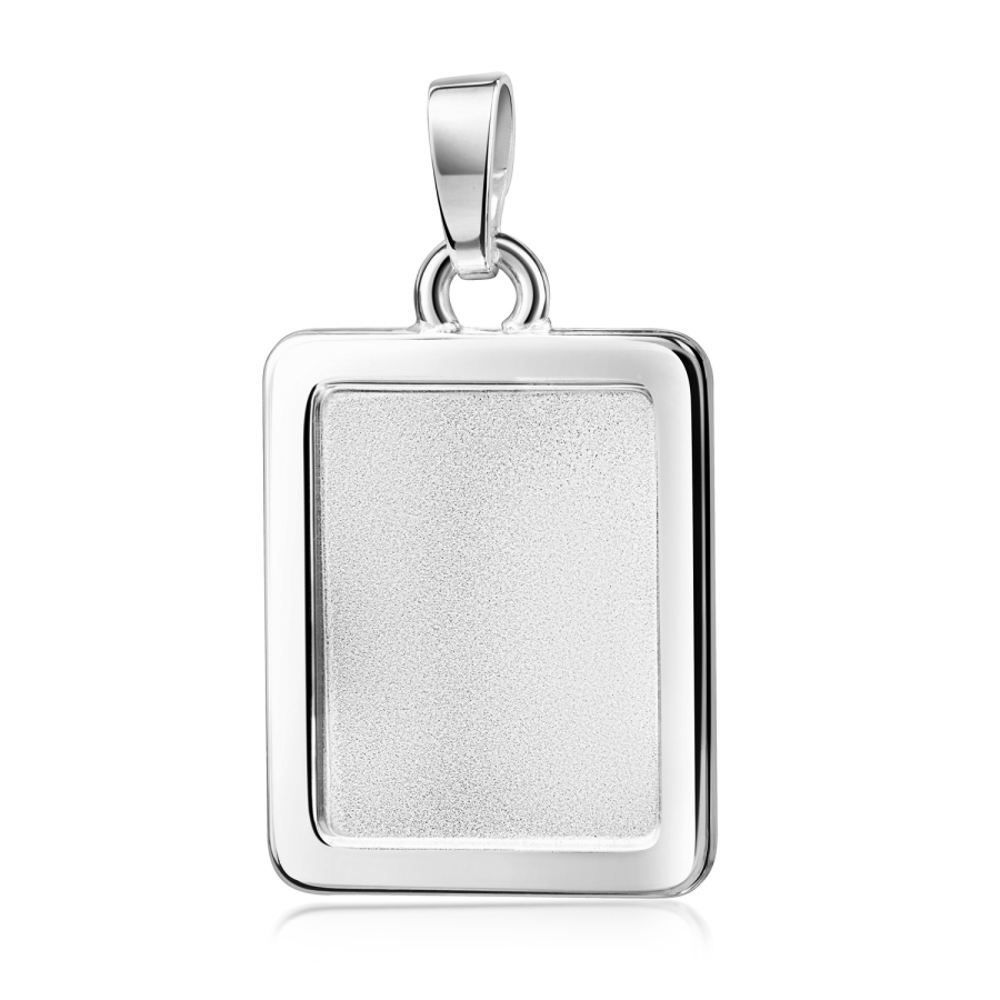 Anhänger Gravurplatte 17x13mm Silber 925/000