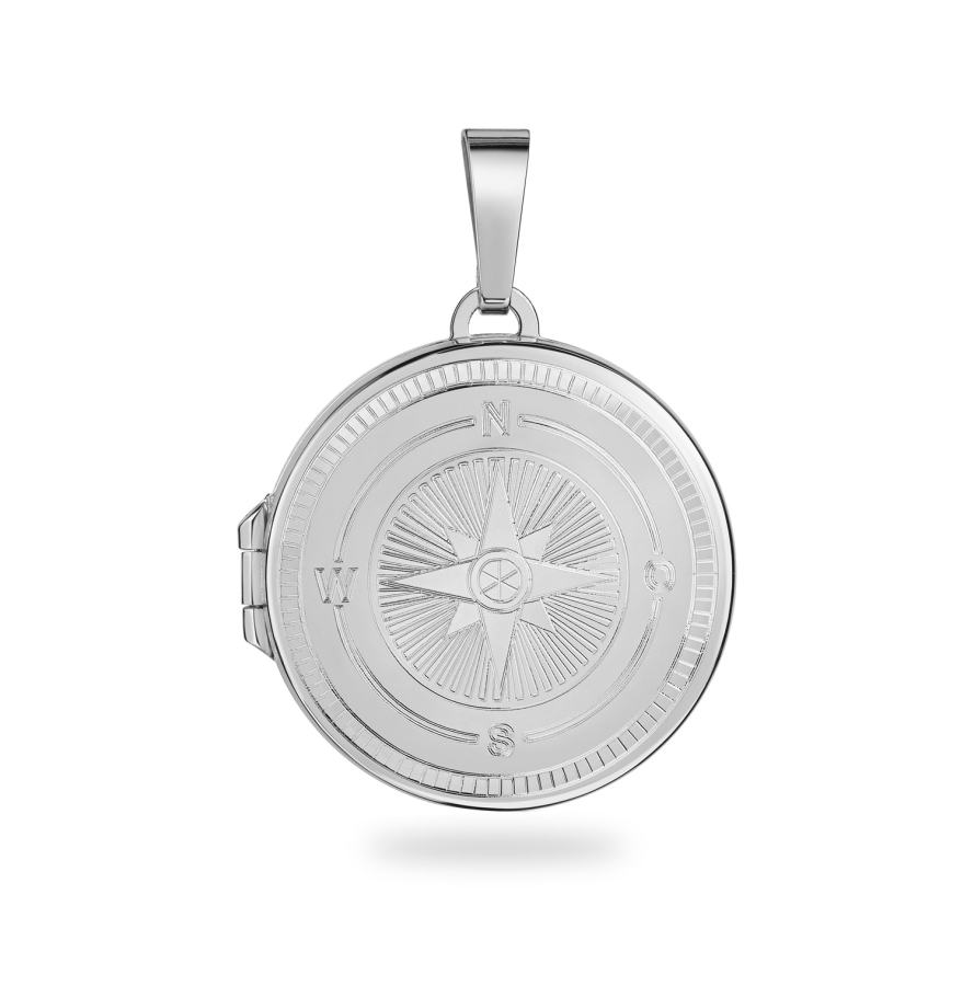 Medaillon Motiv Kompass Ø21mm Silber 925/000