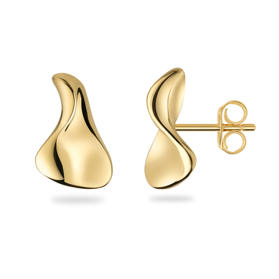 Ohrstecker Organic Style Silber 925/000 vergoldet