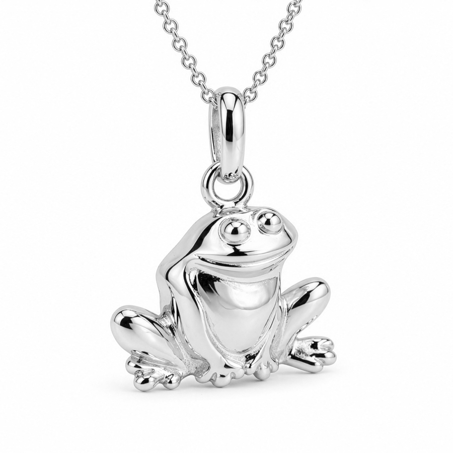 Anhänger Frosch 12mm Silber 925/000