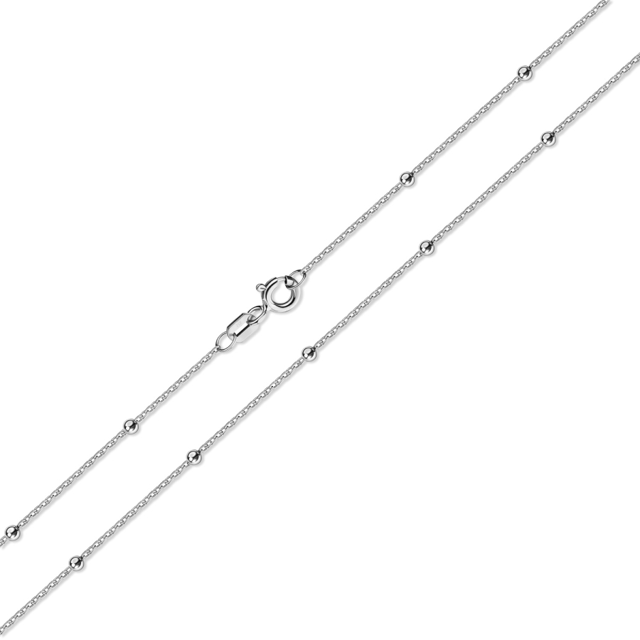 Ankerkette mit 2mm Kugeln 42/45cm Siber 925/000
