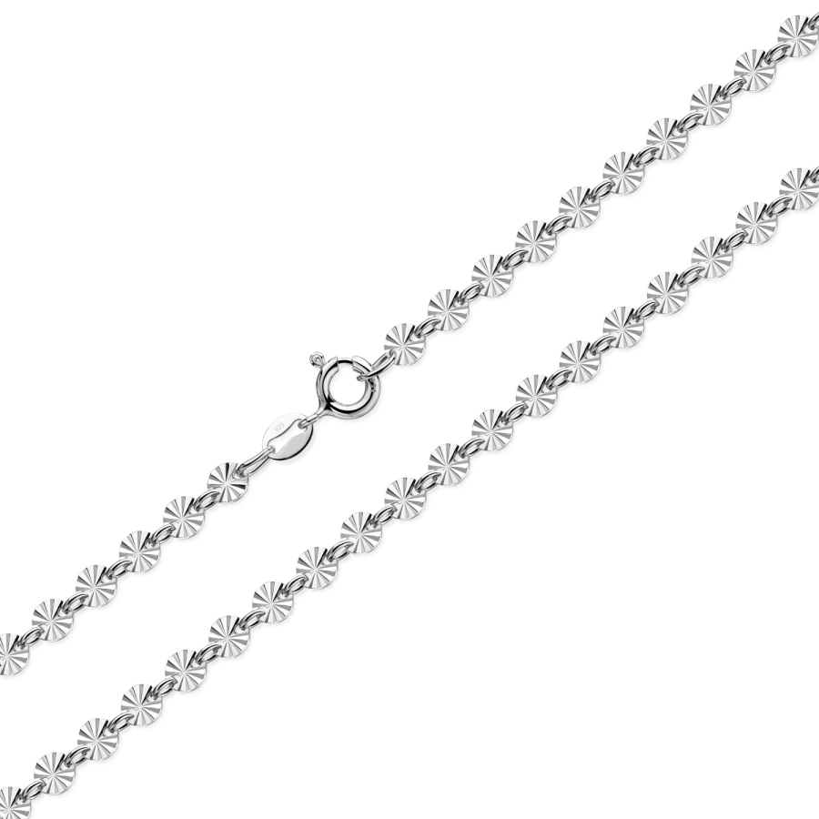 Plättchenarmband diamantiert 4,3mm breit Silber 925/000