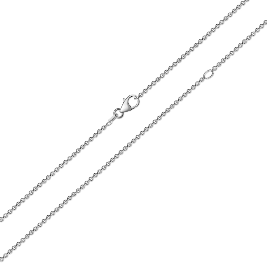 Ankerkette rund 0,8 mm breit 42/45cm Platin 950/000
