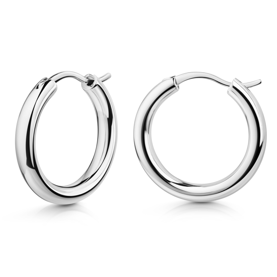 Creolen Ø 20mm Silber 925/000 rhodiniert
