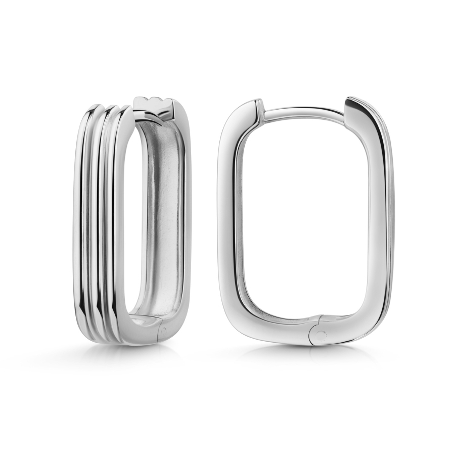 Klappcreolen 18 x 13mm Silber 925/000 rhodiniert