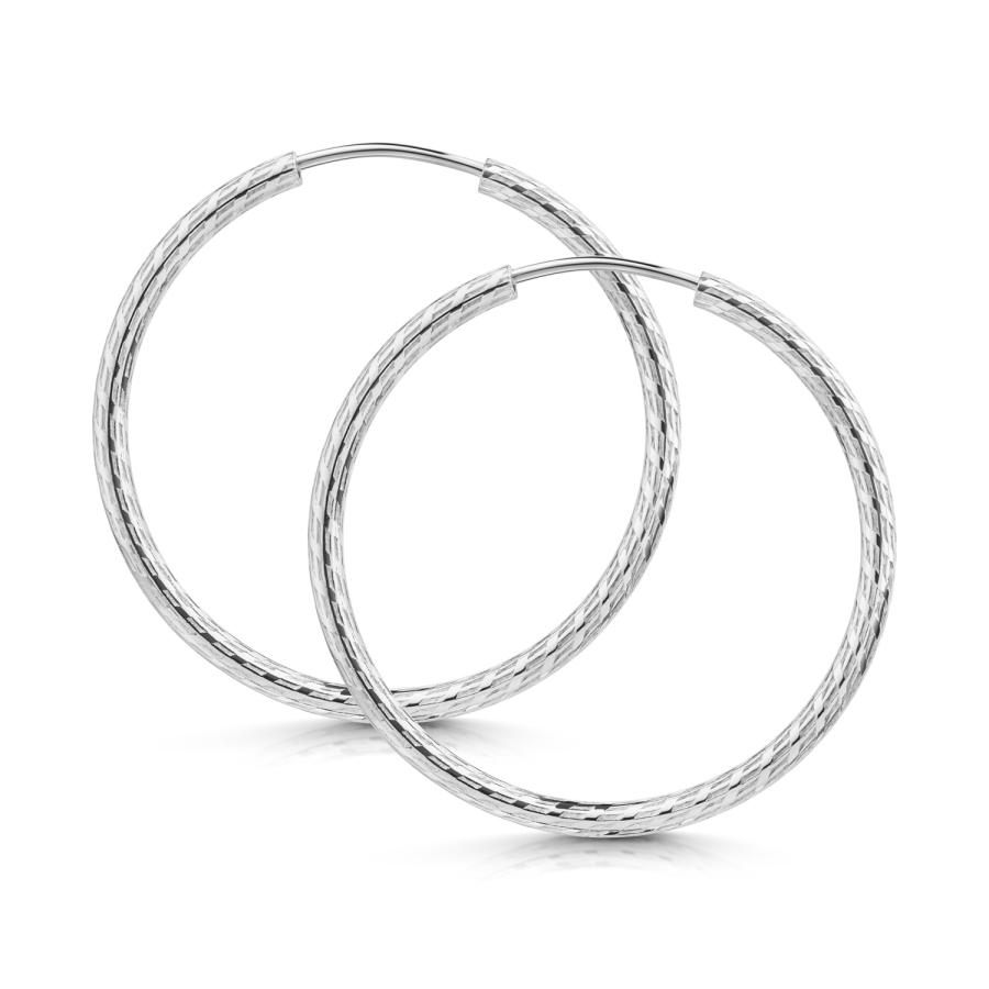 Creolen Ø 30mm Silber 925/000 rhodiniert
