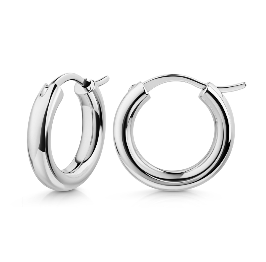 Creolen Ø 15mm Silber 925/000 rhodiniert
