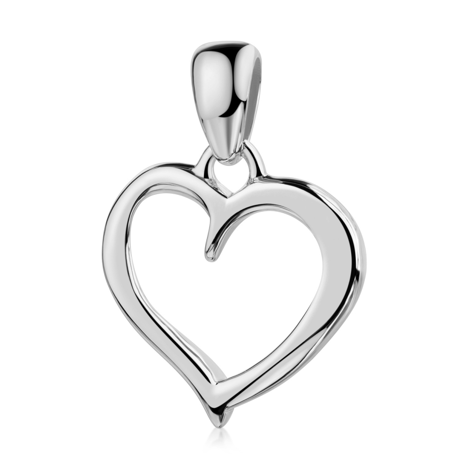 Anhänger Herz 12 x 12mm Silber 925/000 rhodiniert