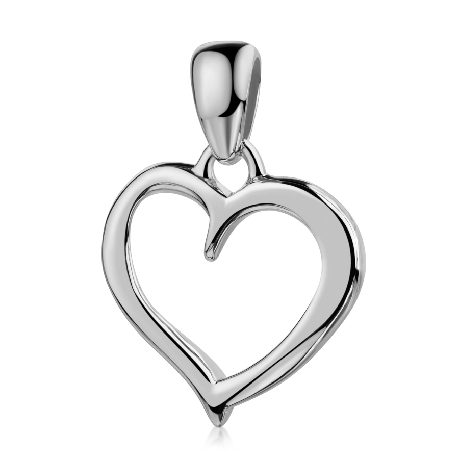 Anhänger Herz 12 x 12mm Silber 925/000 rhodiniert