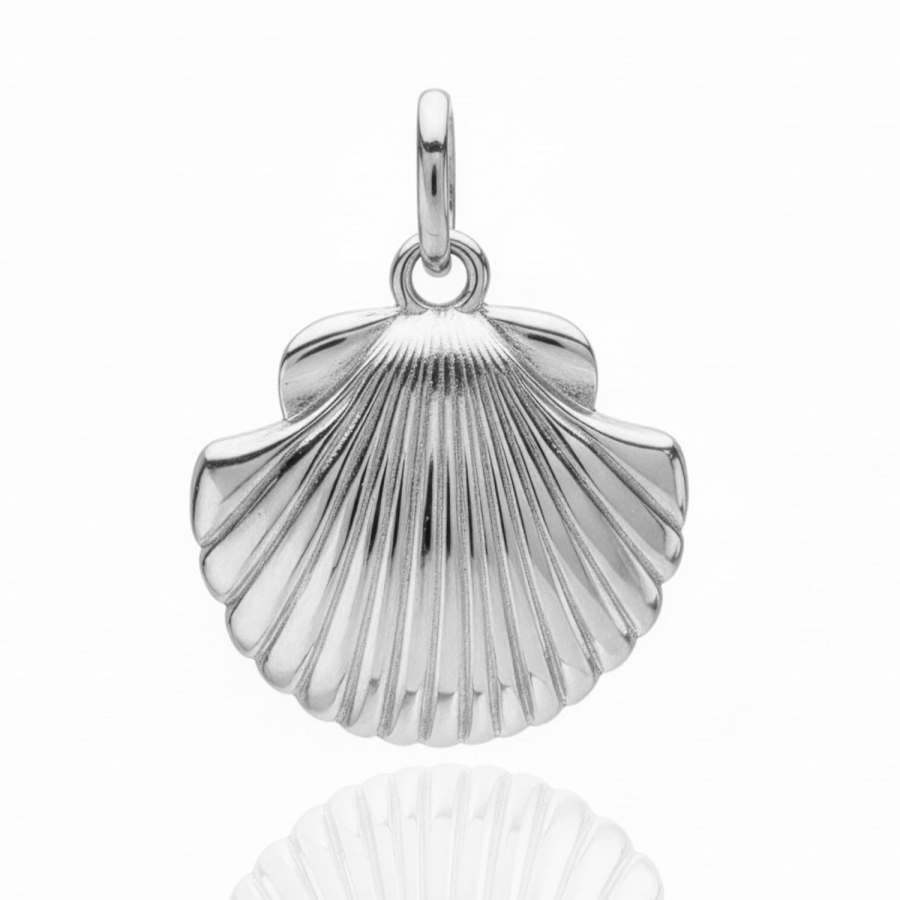 Collier mit Anhänger Muschel Silber 925/000