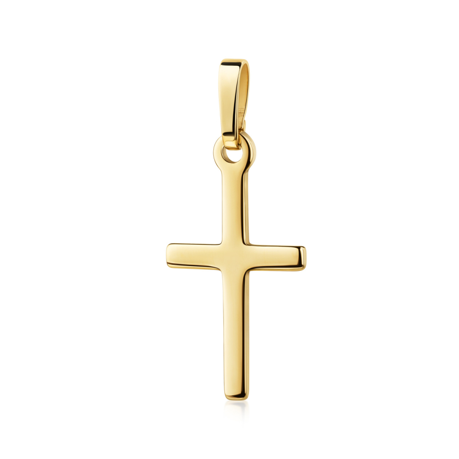 Anhänger Kreuz 15mm Silber 925/000 vergoldet