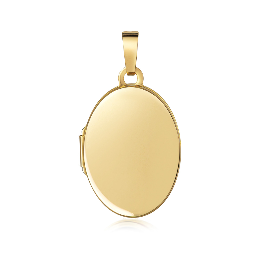 Anhänger Medaillon oval 11x15mm Silber 925/000 vergoldet
