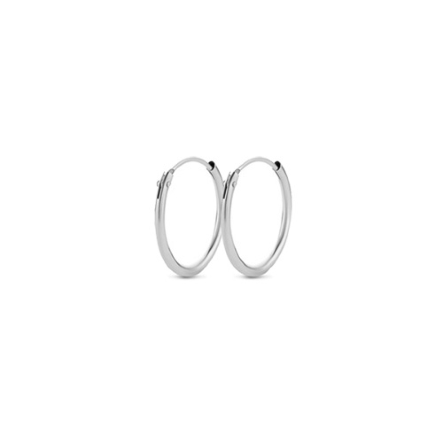 Creolen 10/1,2 mm mit Bügel Silber 925/000 rhodiniert