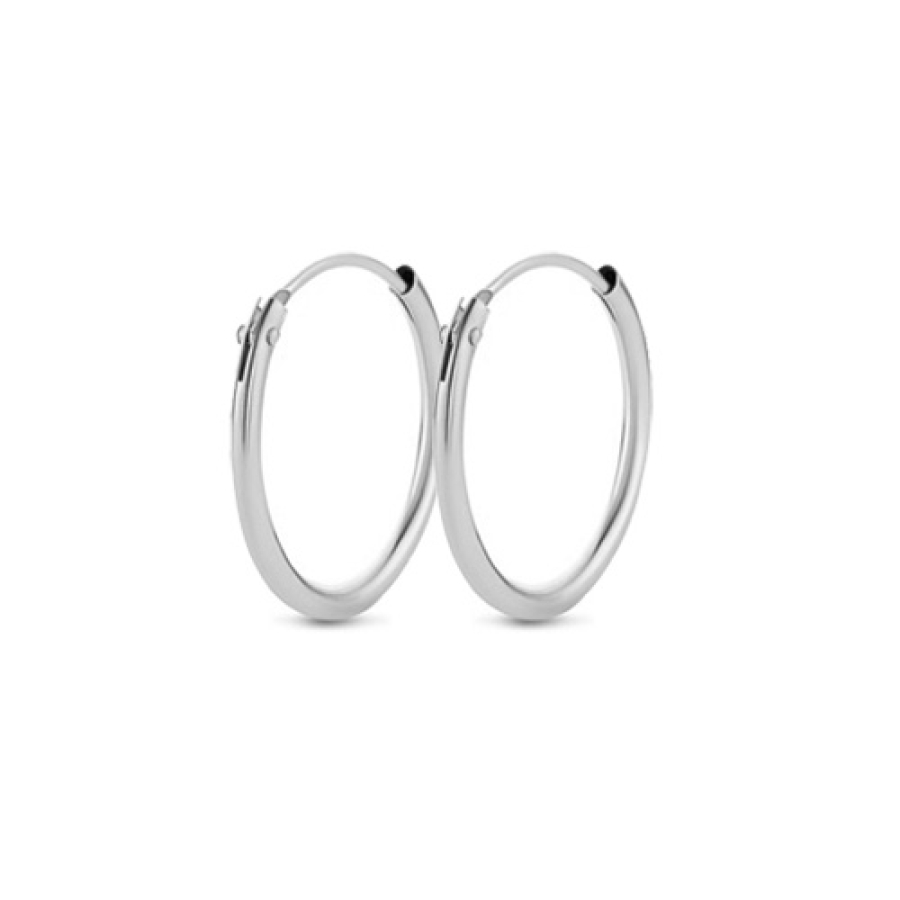 Creolen 16/1,2mm mit Bügel Silber 925/000 rhodiniert