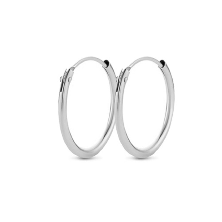 Creolen 18/1,2mm mit Bügel Silber 925/000 rhodiniert