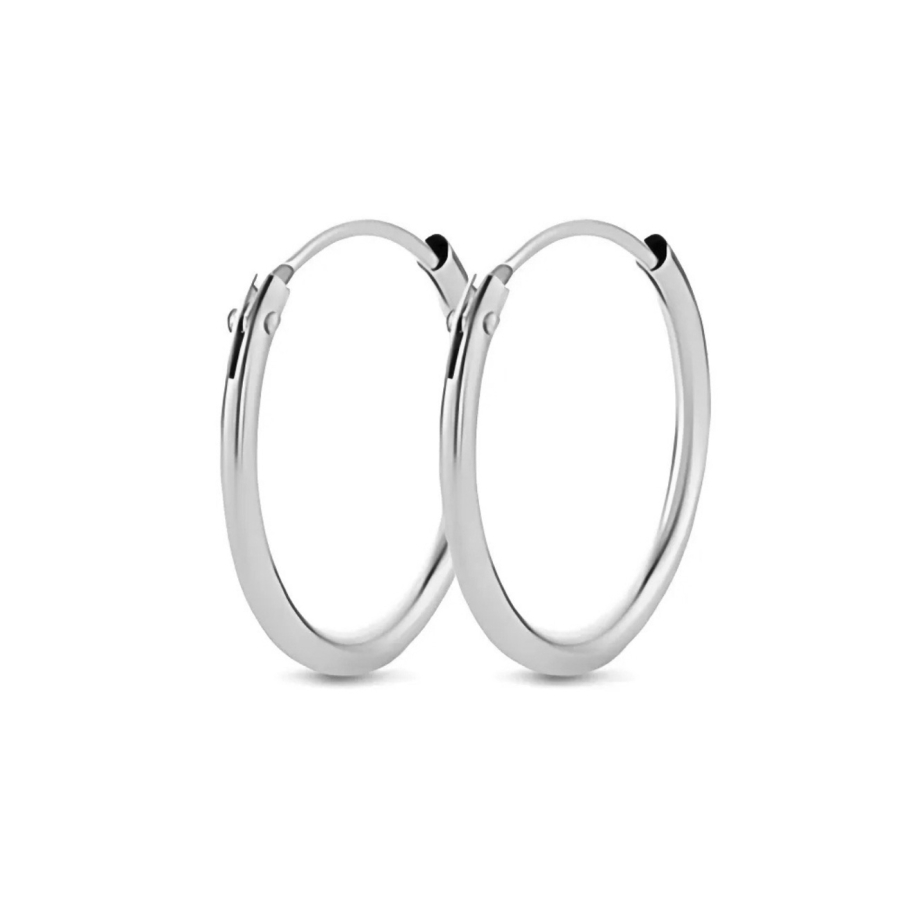 Creolen 25/1,2mm mit Bügel Silber 925/000 rhodiniert
