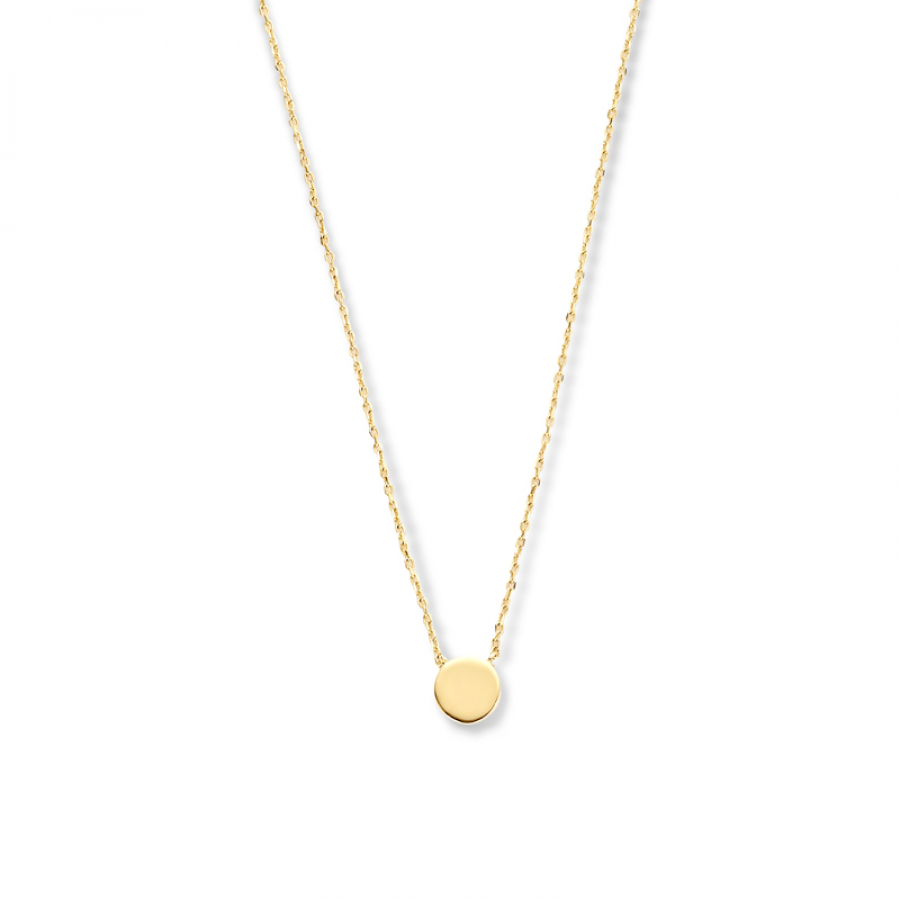 Collier mit Gravurplatte 6mm Gold 585/000