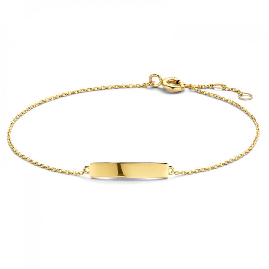 Armband mit Gravurplatte 17x3.7mm Gold 585/000