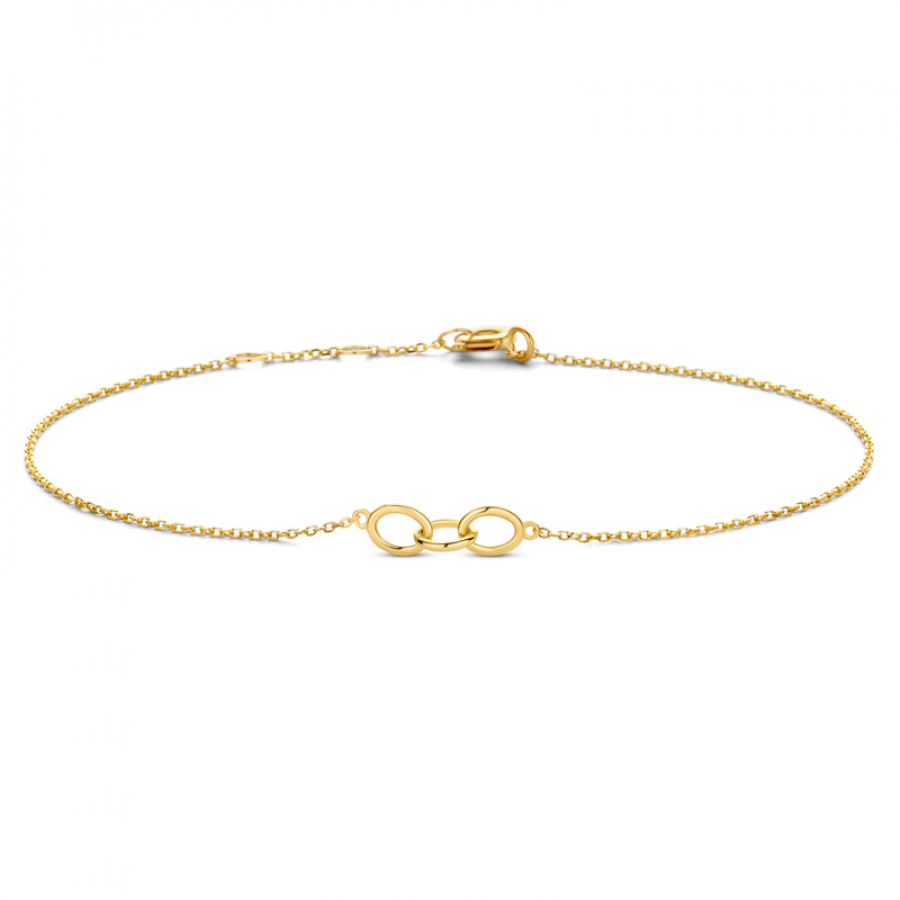 Armband mit Zwischenteil 3 Kettenglieder Gold 585/000