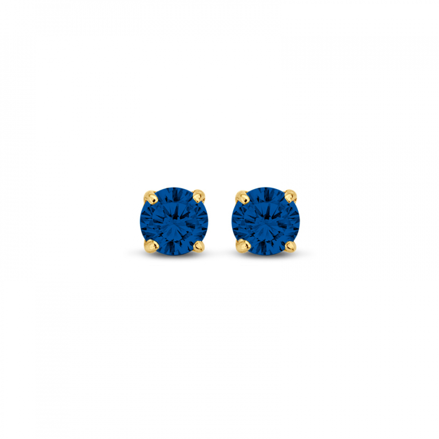 Ohrstecker Zirkonia blau 3 mm Gold 585/000