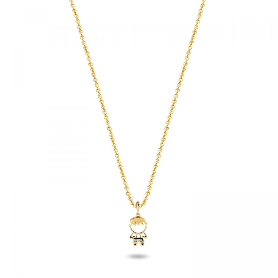 Collier Boy mit Zirkonia Gold 585/000