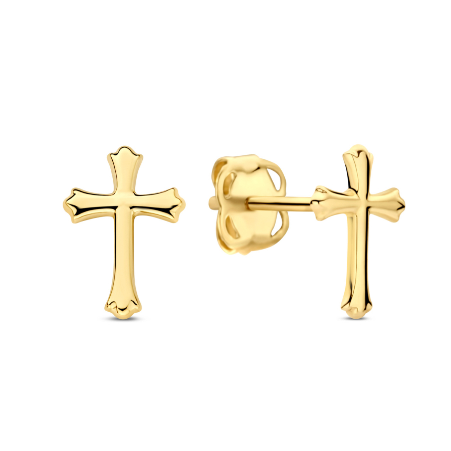 Ohrstecker Kreuz Gold 585/000