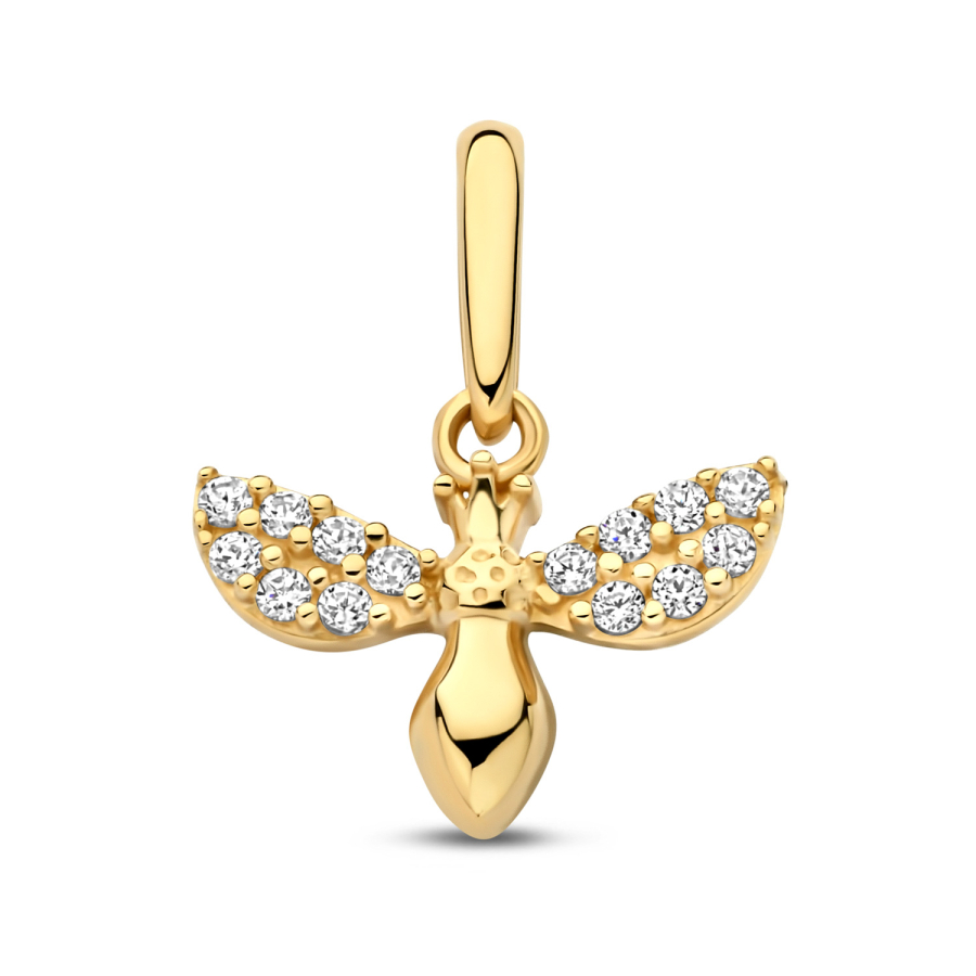 Anhänger Biene 14 Zirkonia Gold 585/000