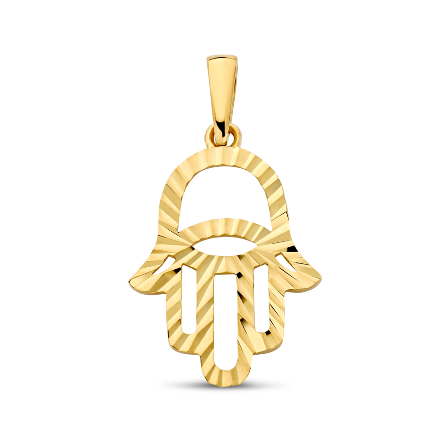 Anhänger schützende Hand diamantiert Gold 585/000