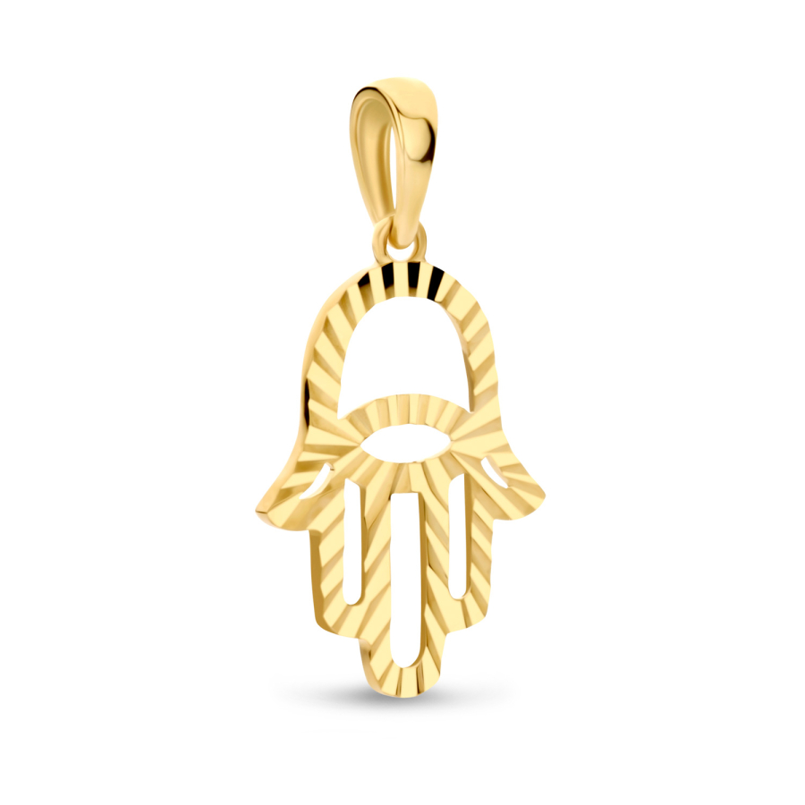 Anhänger schützende Hand diamantiert Gold 585/000