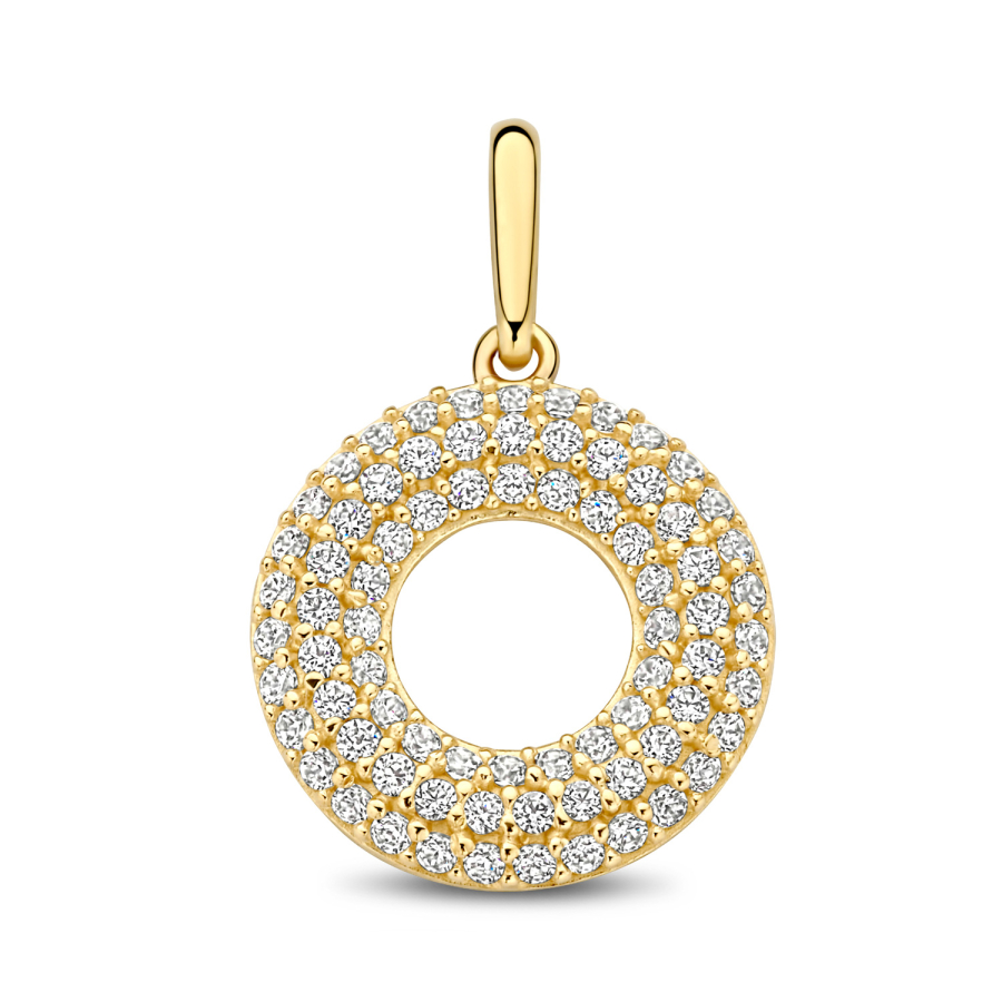 Anhänger Donut 76 Zirkonia Gold 585/000