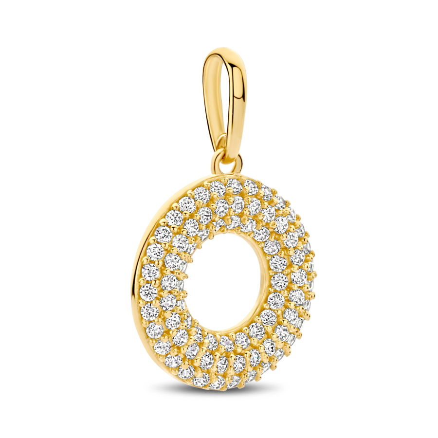 Anhänger Donut 76 Zirkonia Gold 585/000