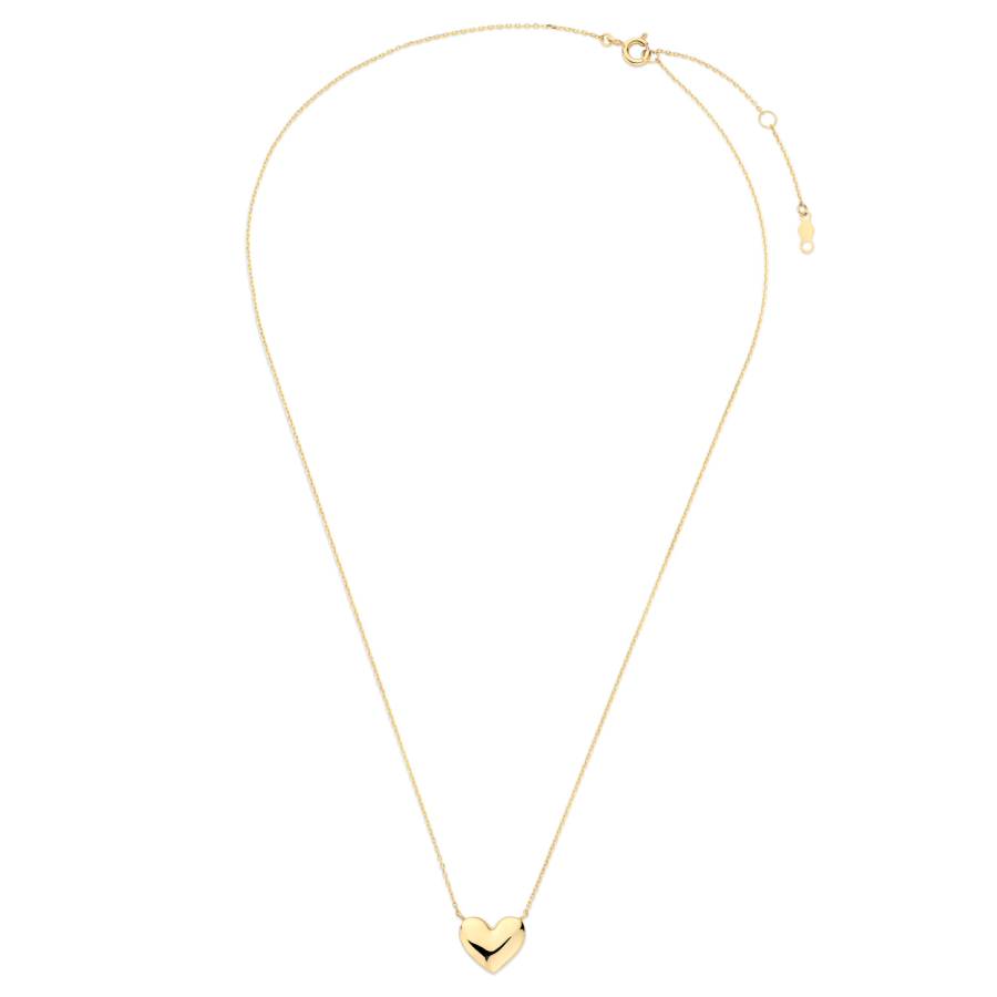 Collier 43/41/38 cm mit Herz Gold 585/000