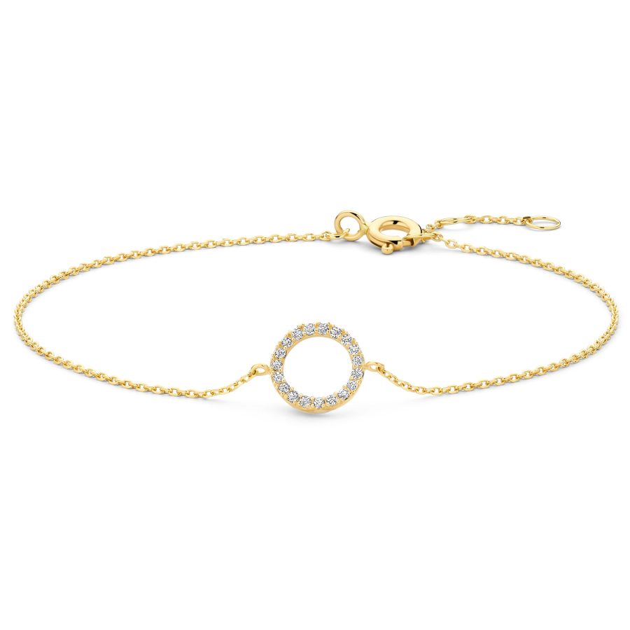 Armband 18/17/16 cm Circle mit Zirkonia Gold 585/000