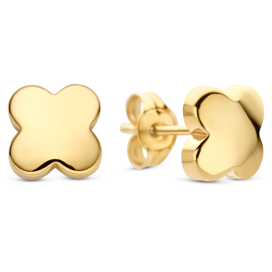 Ohrstecker Kleeblatt 6,3mm Gold 585/000